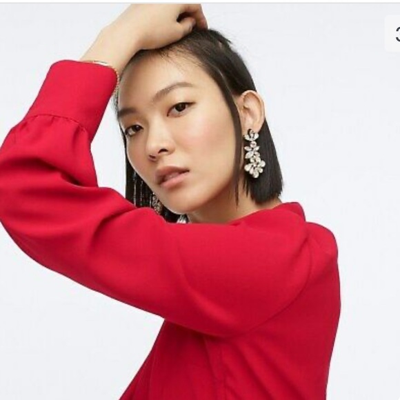 J CREW Drapey Faux-Wrap Top in 365 Crepe 10T - Picture 4 of 11